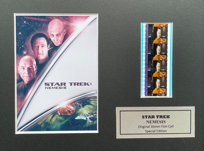 Hand crafted featuring original film cells for a Star Trek NEMESIS fan + COA v2