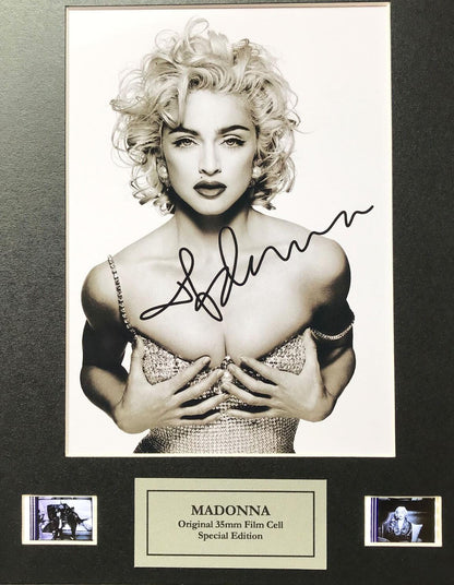 Hand crafted display featuring original 35mm film cells for Madonna fans vSR