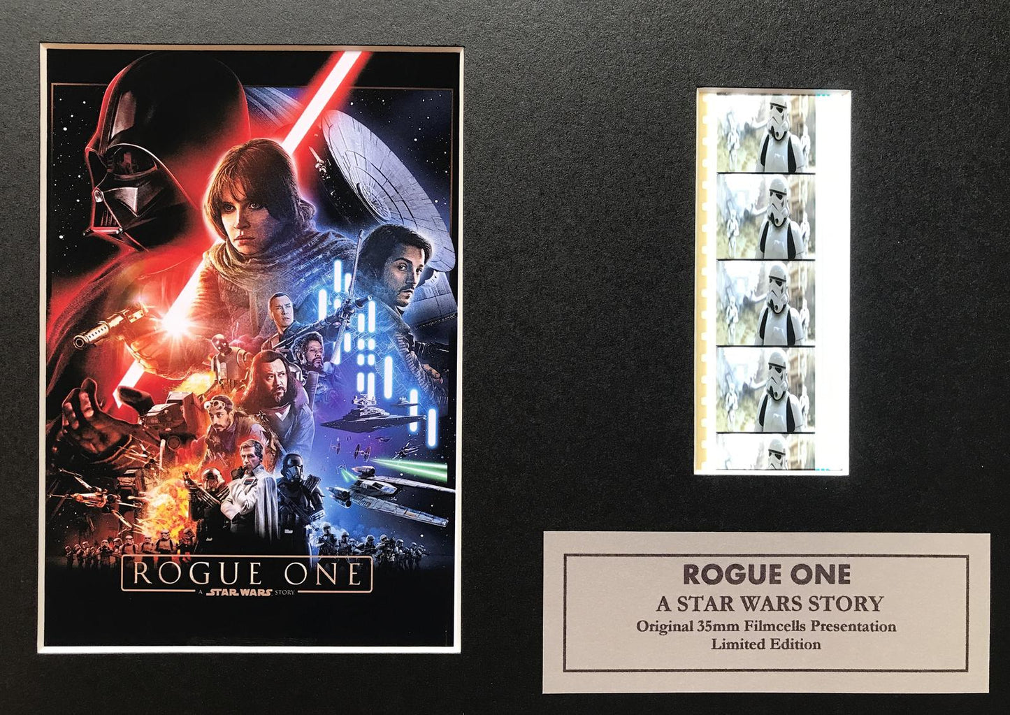 Handmade display inc original 35mm film cells for a STAR WARS Rogue One fan v2