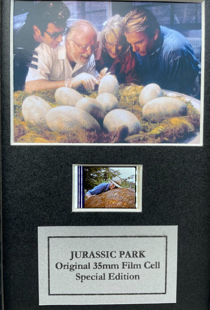 JURASSIC PARK Original Mini 35mm Film Cells set in Quality Wood Frame + COA v2