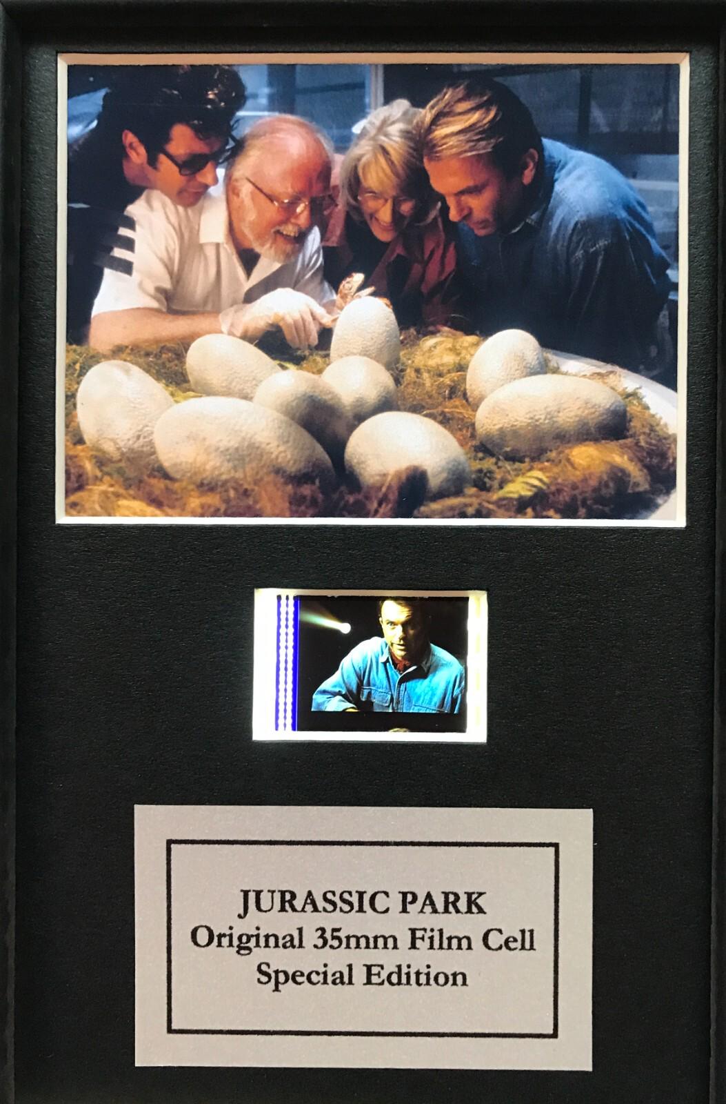 JURASSIC PARK Original Mini 35mm Film Cells set in Quality Wood Frame + COA v2