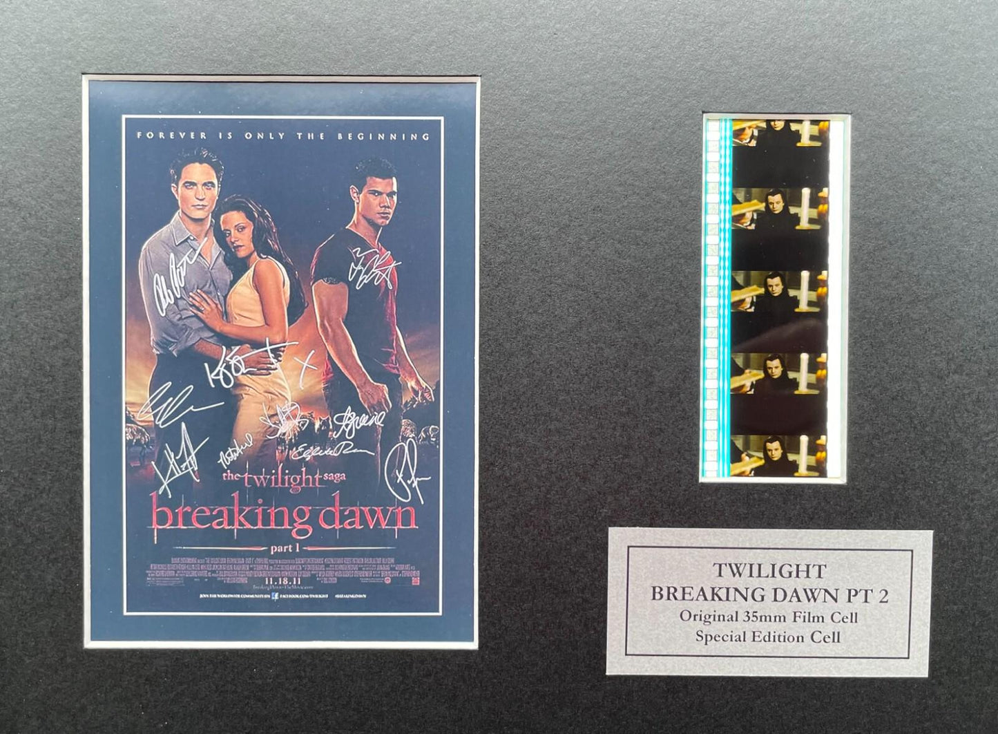 Hand crafted display featuring original film cells THE TWILIGHT SAGA fans vSR