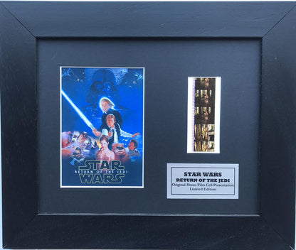 Handmade display inc original 35mm film cells for a STAR WARS Ep V1 fan + COA