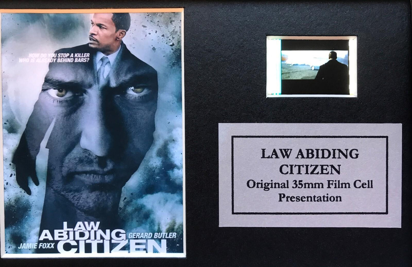 Hand crafted gift inc original Mini 35mm filmcells for a LAW ABIDING CITIZEN fan