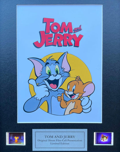 Hand crafted display featuring original 35mm filmcells for Tom & Jerry fans + Coa
