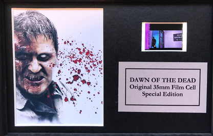 Handmade display featuring original Mini 35mm filmcell for DAWN of THE DEAD fans