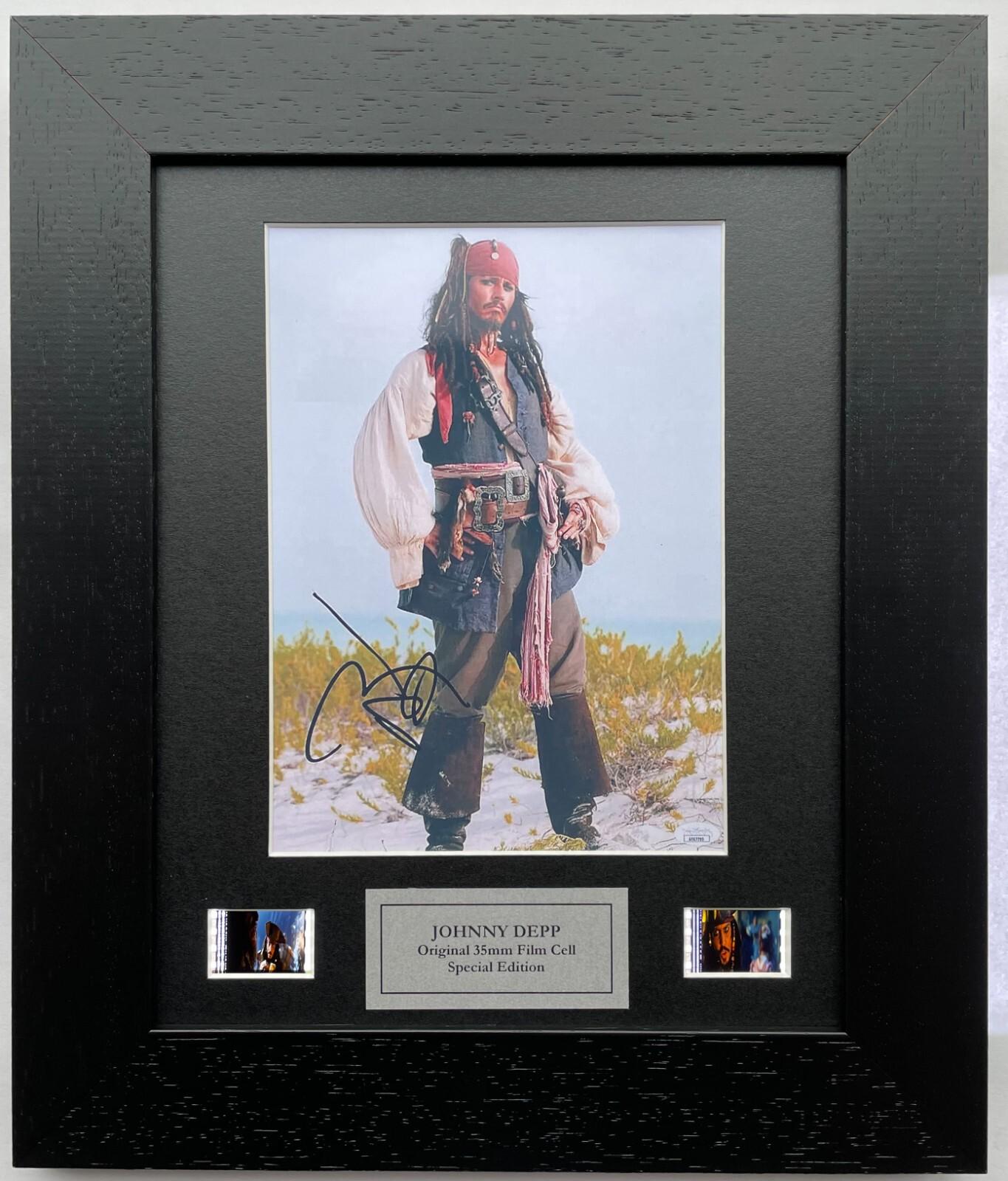 Hand Crafted gift for JOHNNY DEPP fans + Pirates Of The Caribbean film cells
