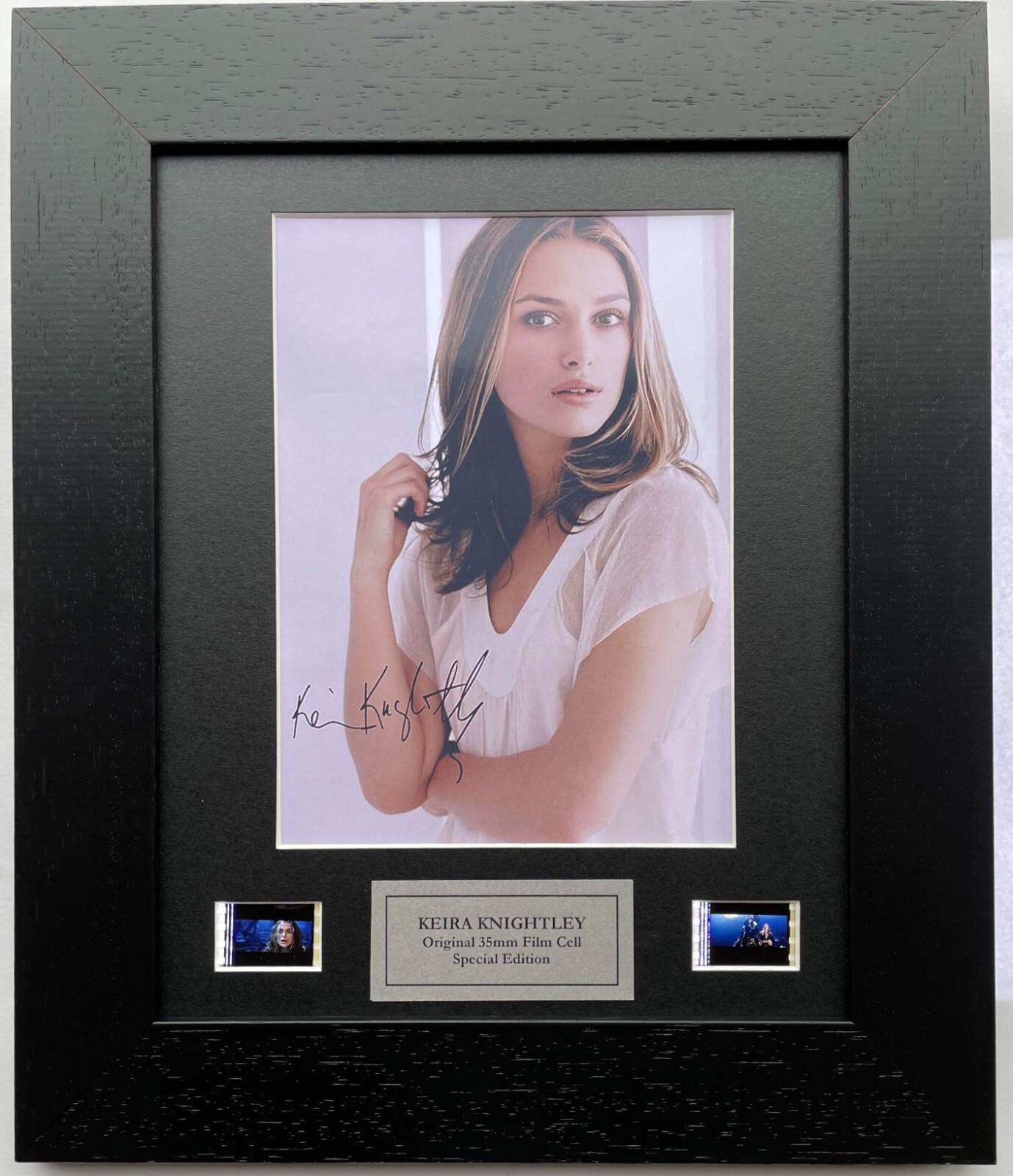 Handmade gift for KEIRA KNIGHTLEY fans + Pirates Of The Caribbean film cells