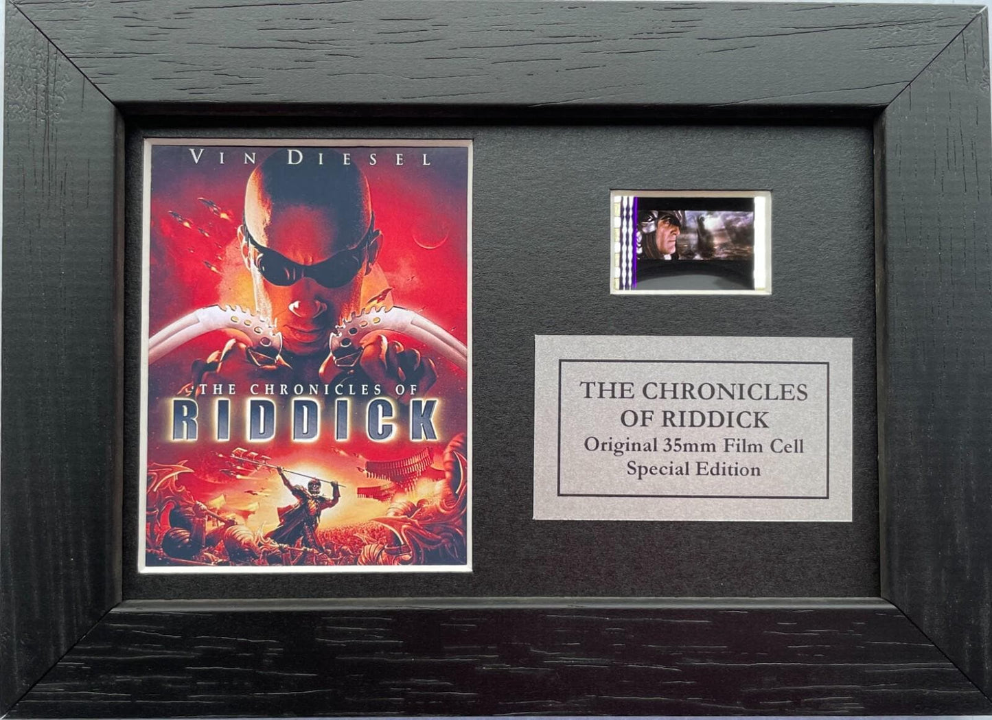 Handmade display inc original Mini film cells for THE CHRONICLES Of RIDDICK fans