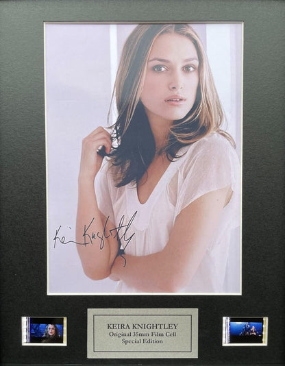 Handmade gift for KEIRA KNIGHTLEY fans + Pirates Of The Caribbean film cells