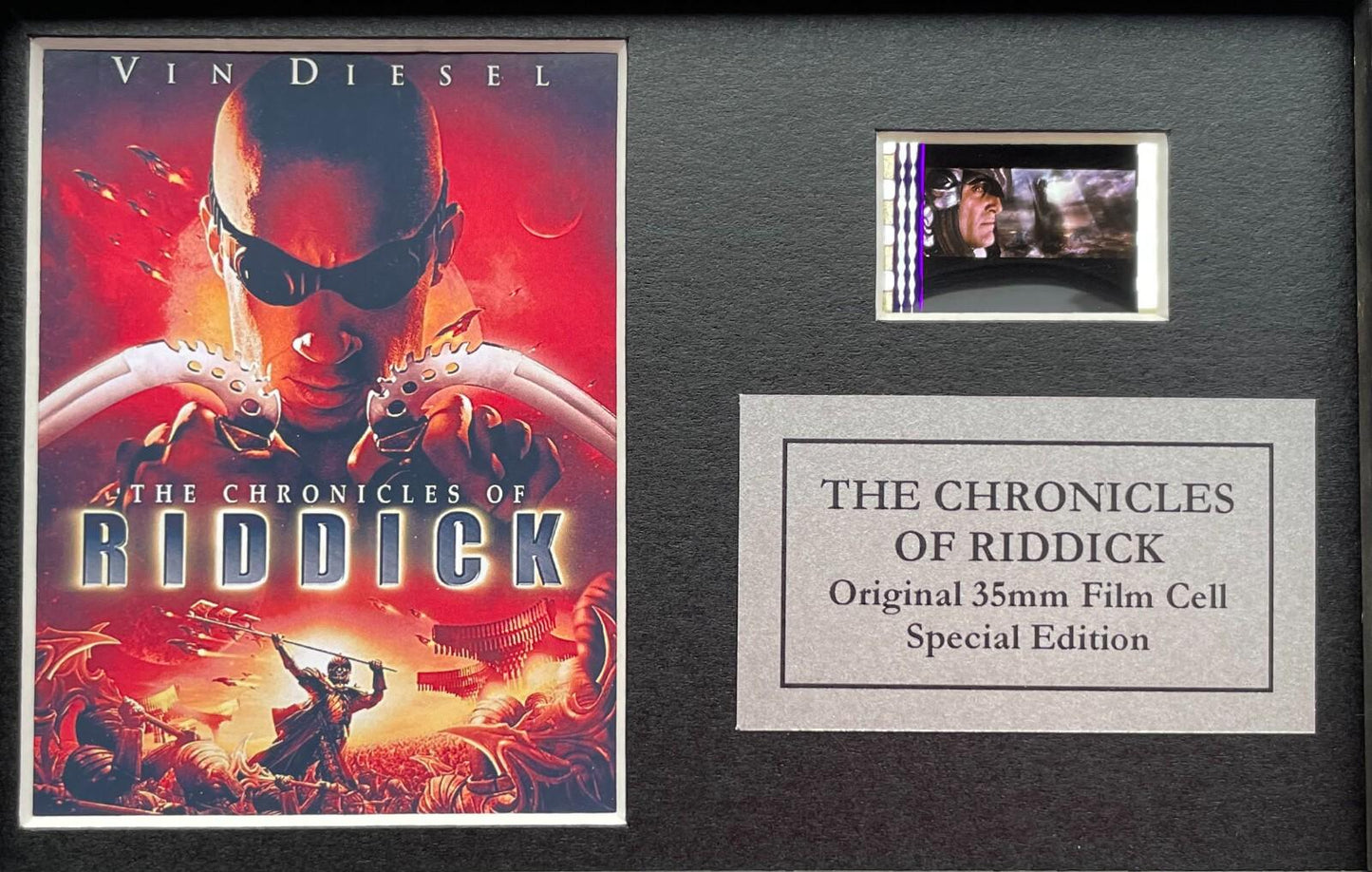 Handmade display inc original Mini film cells for THE CHRONICLES Of RIDDICK fans