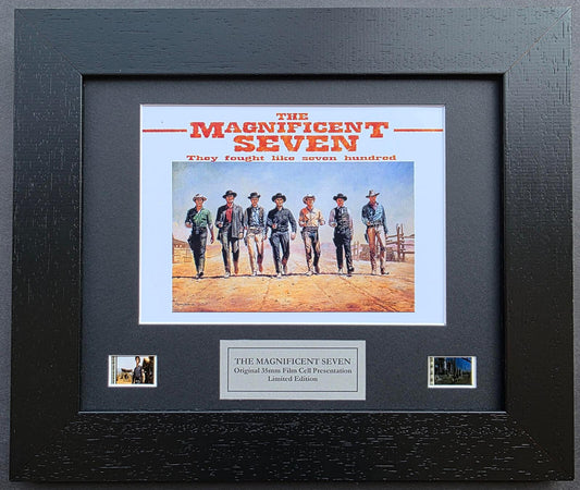Handmade display inc original film cells for The MAGNIFICENT SEVEN (1960) fans