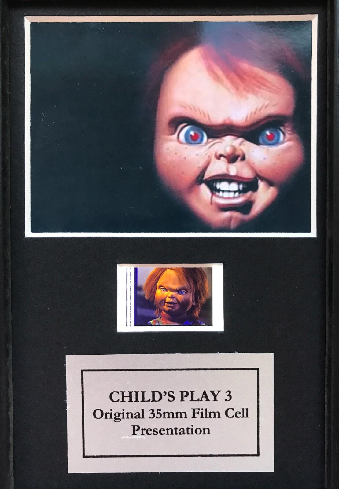 Hand crafted display featuring original Mini film cells for a CHILD'S PLAY 3 fan