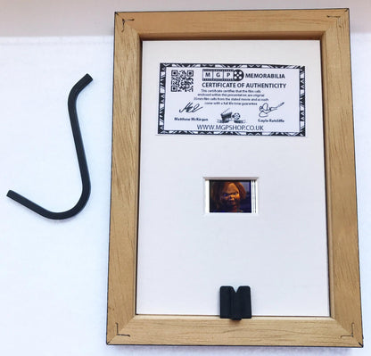 Hand crafted display featuring original Mini film cells for a CHILD'S PLAY 3 fan