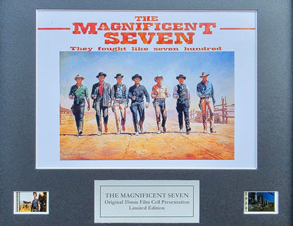 Handmade display inc original film cells for The MAGNIFICENT SEVEN (1960) fans