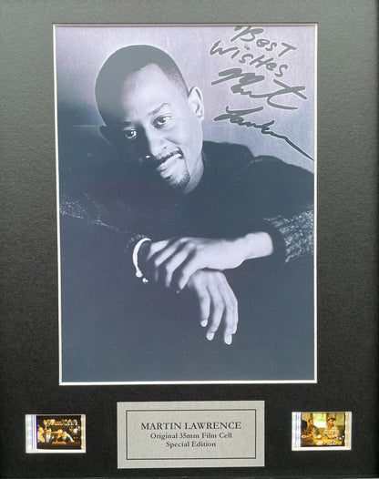 LIFE 1999 Martin Lawrence Signed Repro with Original 35mm film Cell Memorabilia