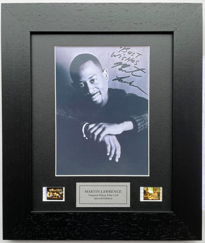 LIFE 1999 Martin Lawrence Signed Repro with Original 35mm film Cell Memorabilia