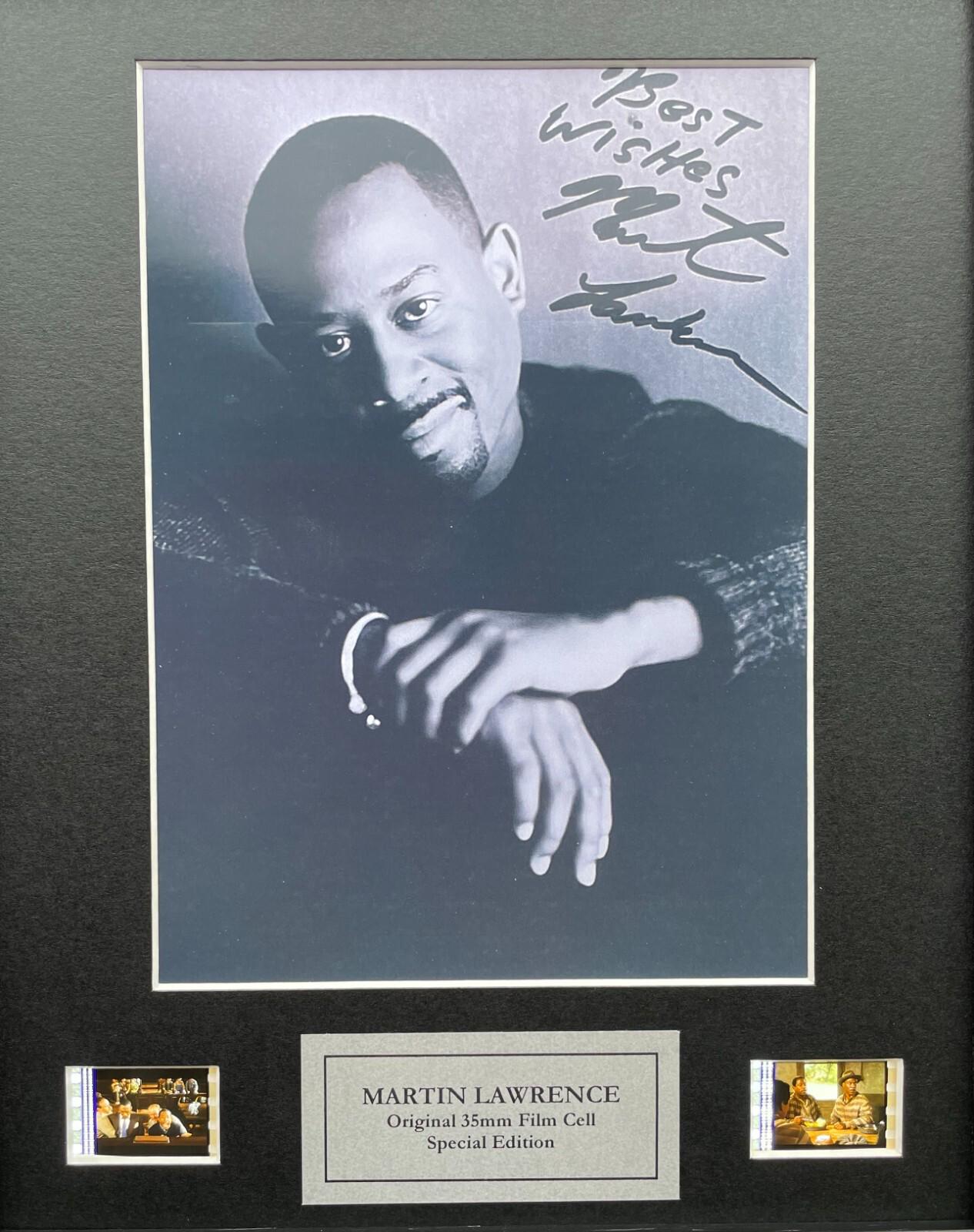LIFE 1999 Martin Lawrence Signed Repro with Original 35mm film Cell Memorabilia