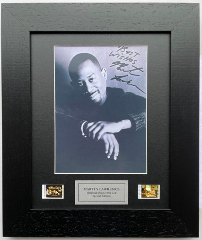 LIFE 1999 Martin Lawrence Signed Repro with Original 35mm film Cell Memorabilia