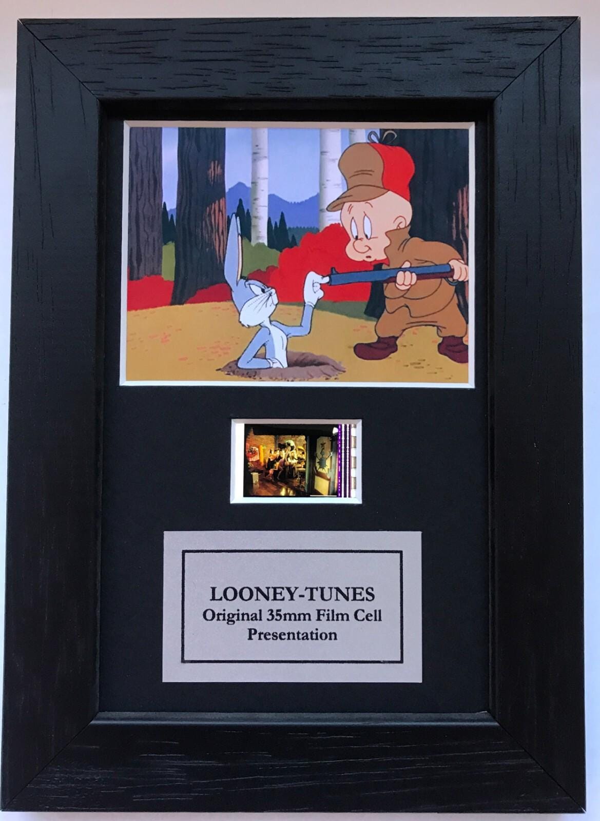 Hand crafted display featuring original Mini film cell for a LOONEY TUNES fan v2