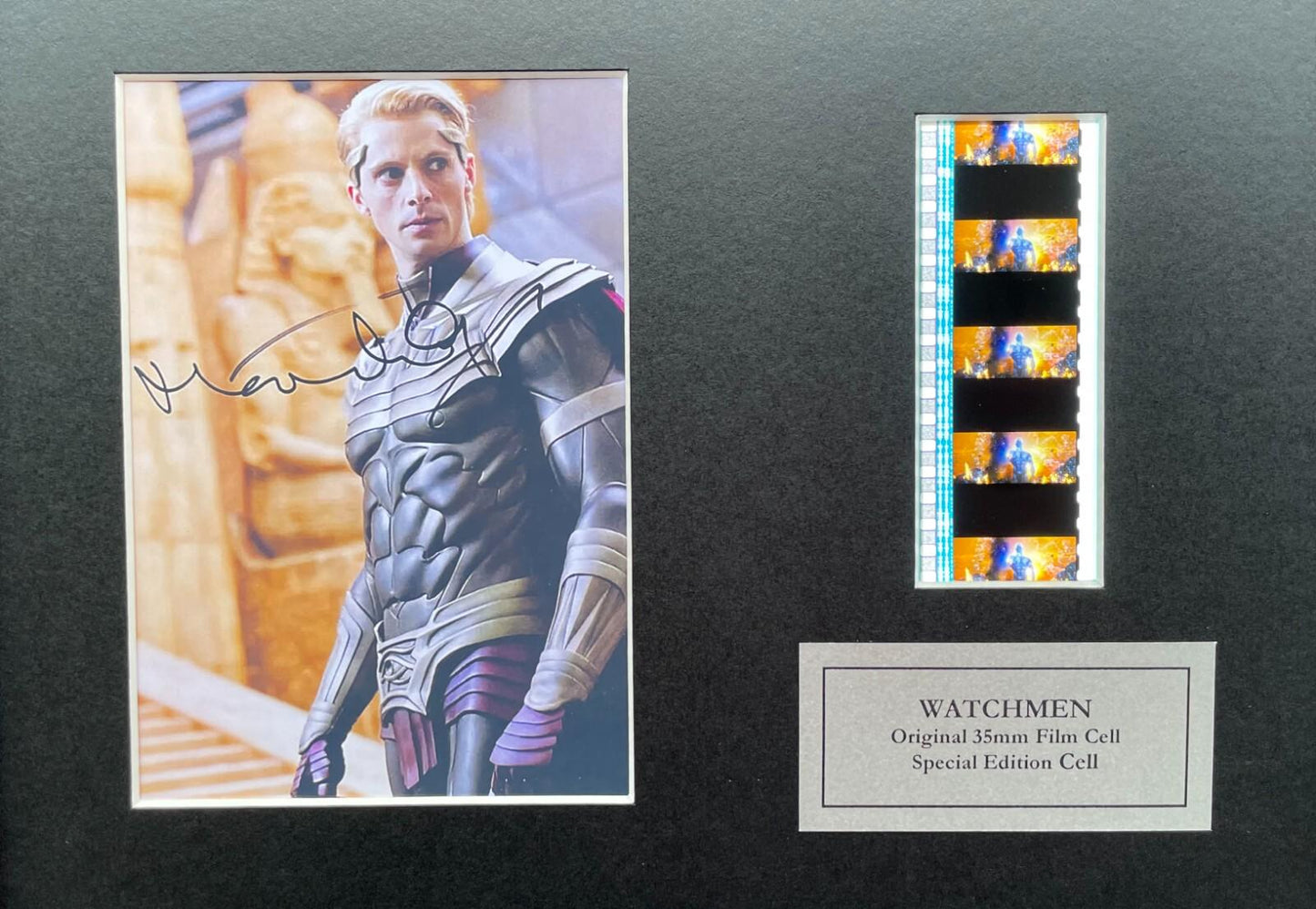 WATCHMEN Signed Repro Original 35mm Film Cells set in Quality Wood Frame + COA