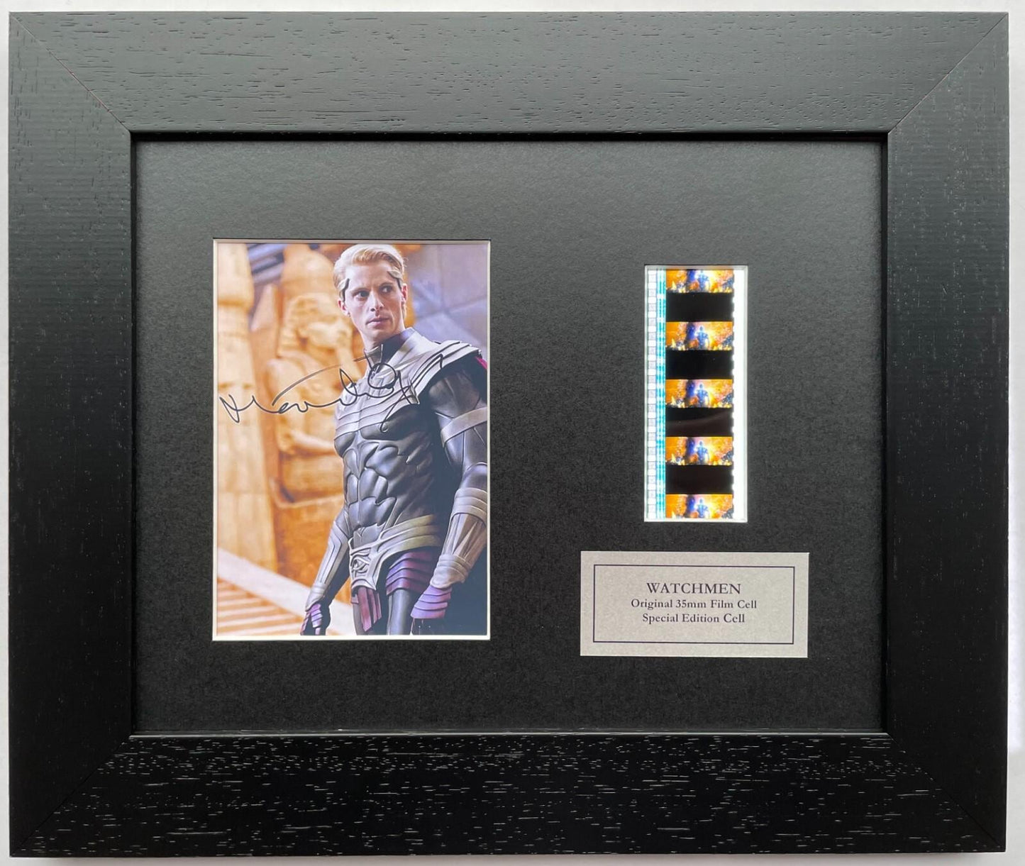 WATCHMEN Signed Repro Original 35mm Film Cells set in Quality Wood Frame + COA