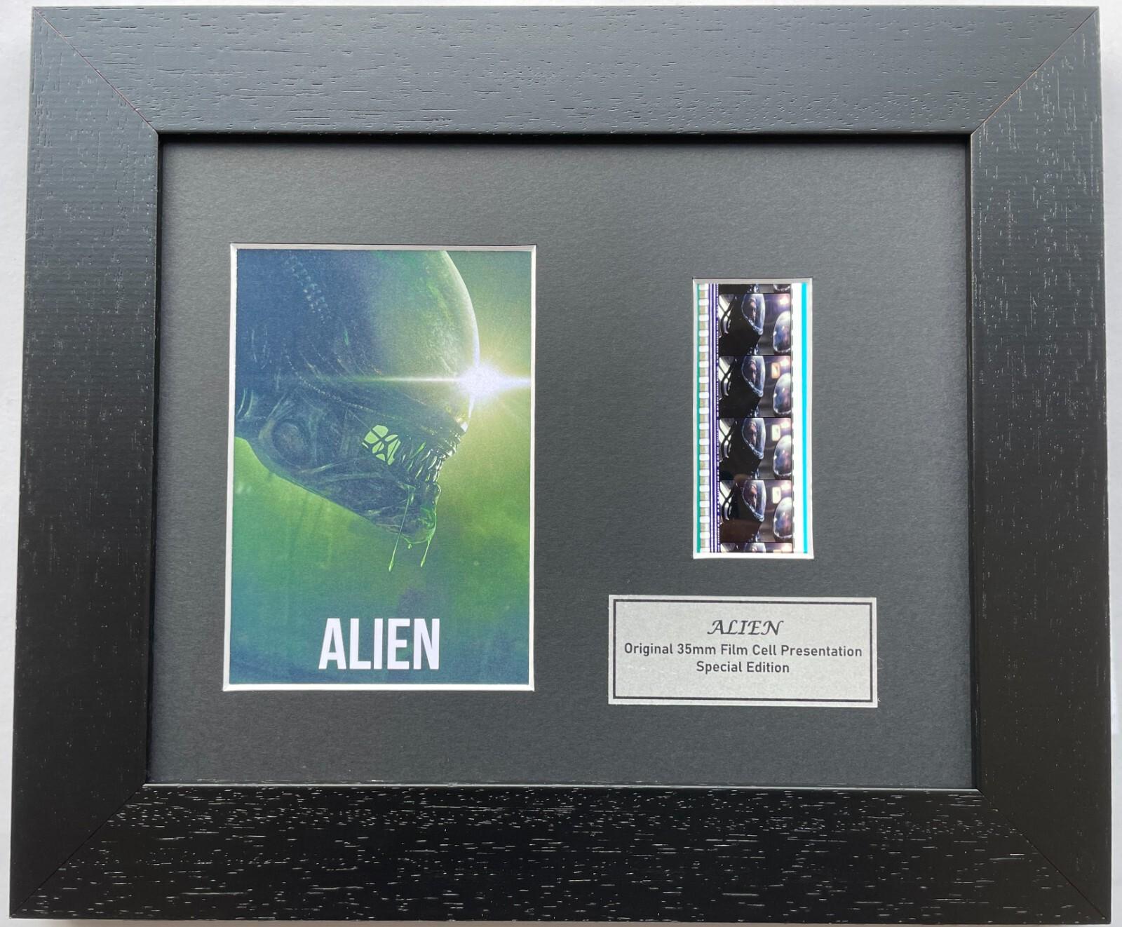 Hand crafted display featuring original 35mm film cells for ALIEN 1979 fans v1