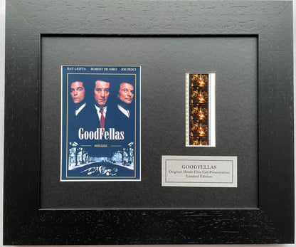 GOODFELLAS Original 35mm Film Cells set within Quality Wood Frame + COA