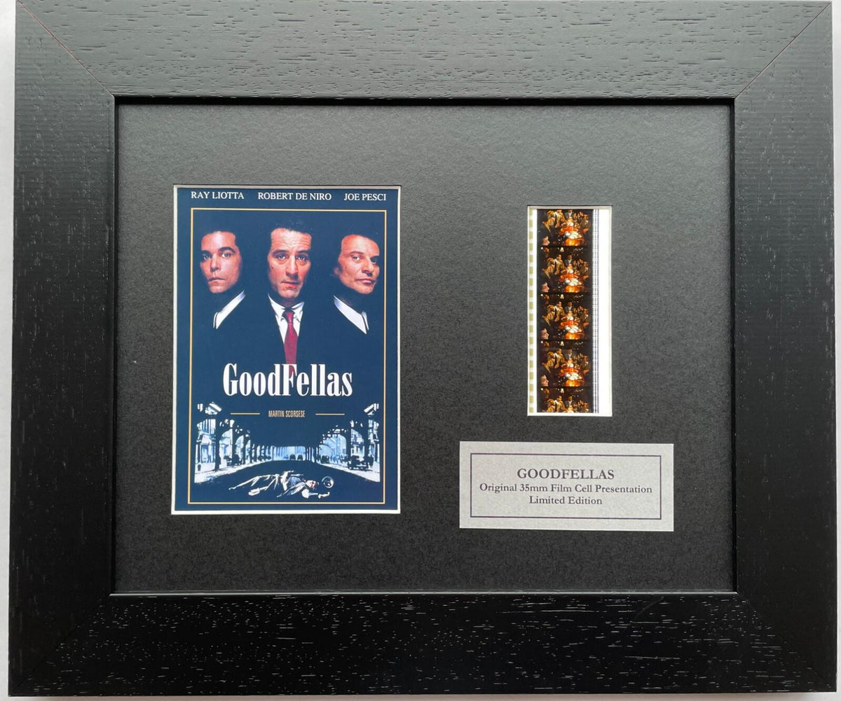 GOODFELLAS Original 35mm Film Cells set within Quality Wood Frame + COA