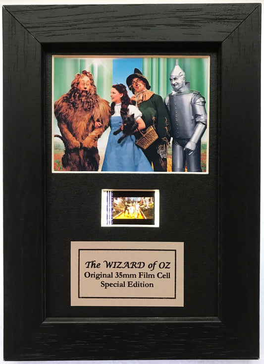 The WIZARD of OZ Original Mini 35mm Film Cells set in Quality Wood Frame + COA