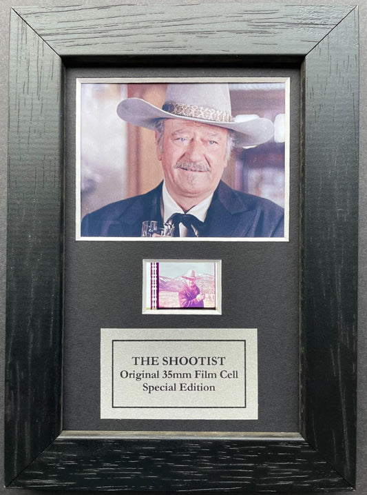 John Wayne Original Mini 35mm Film Cells set within Quality Wood Frame + COA