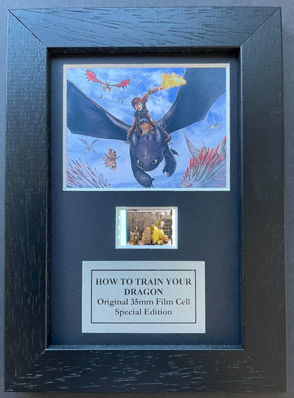 How To Train Your Dragon Original Mini 35mm Film Cells set in Quality Wood Frame