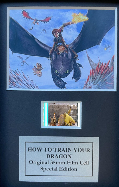 How To Train Your Dragon Original Mini 35mm Film Cells set in Quality Wood Frame
