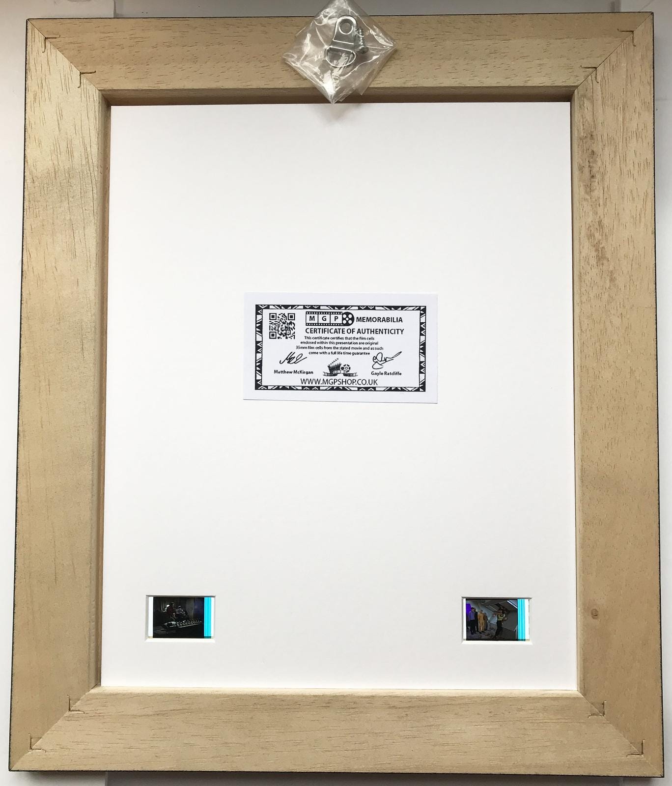 Handmade display featuring original filmcells for Star Trek Original Series fans