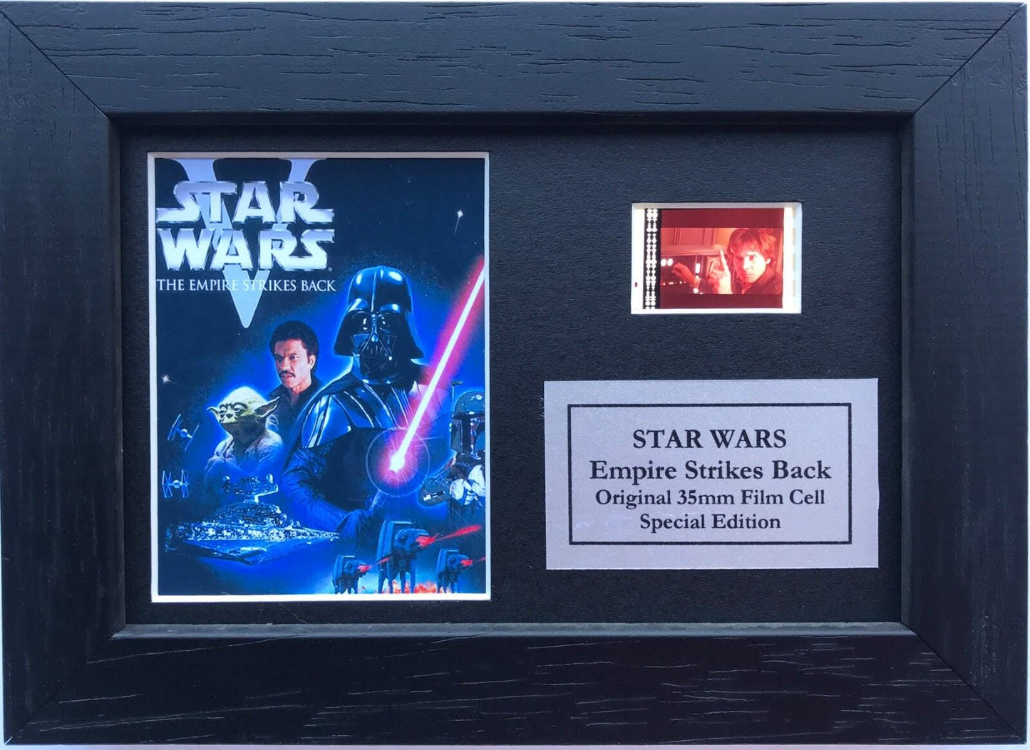Handmade display inc original Mini 35mm film cells for a STAR WARS Ep V fan v1