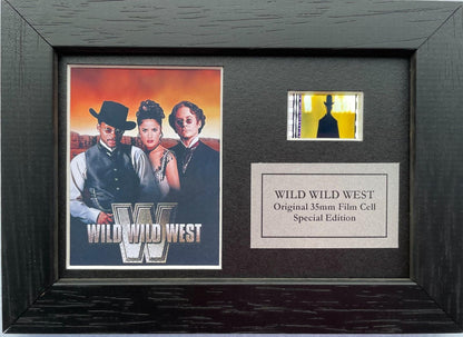 Handmade display featuring original Mini 35mm film cell for WILD, WILD WEST fans