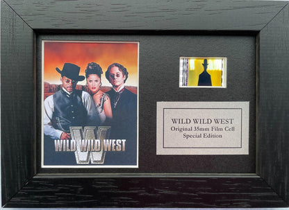 Handmade display featuring original Mini 35mm film cell for WILD, WILD WEST fans