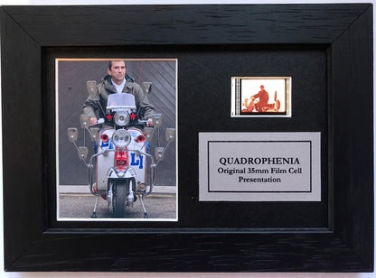 Hand crafted display featuring original Mini 35mm filmcell for QUADROPHENIA fans
