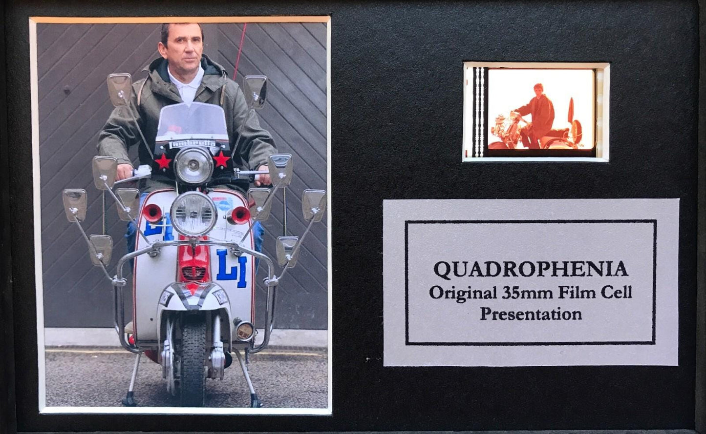 Hand crafted display featuring original Mini 35mm filmcell for QUADROPHENIA fans