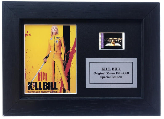 KILL BILL Original Mini 35mm Film Cells set in Quality Wood Frame + COA