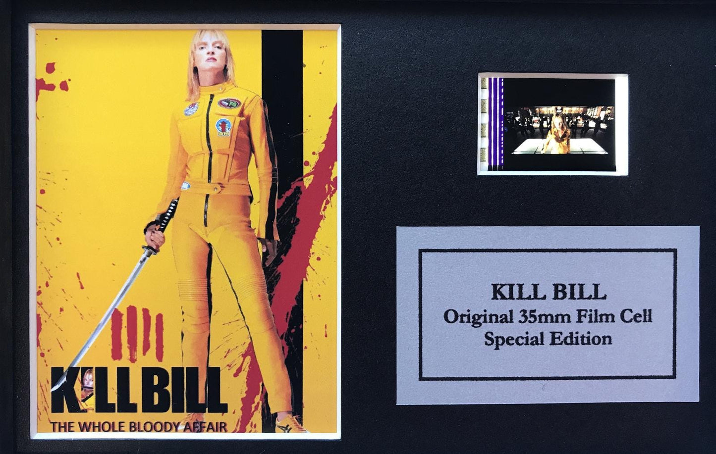 KILL BILL Original Mini 35mm Film Cells set in Quality Wood Frame + COA