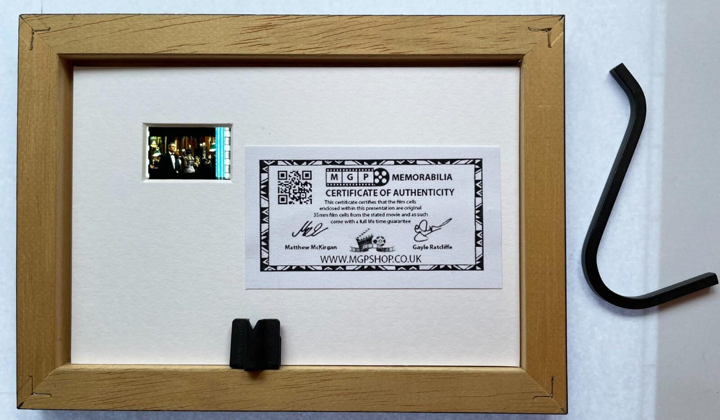 Handmade display featuring original film cell for a James Bond CASINO ROYALE fan