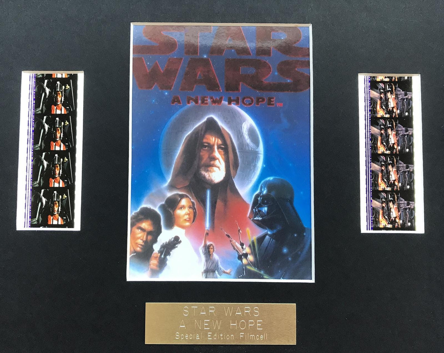 Handmade display featuring original filmcells for a Star Wars A NEW HOPE fan vD1