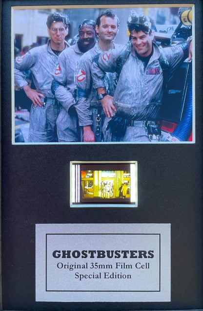 Hand Crafted display featuring original Mini film cells for a Ghostbusters fan v1