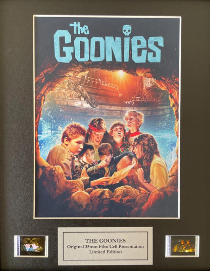 THE GOONIES Original 35mm Film Cells set within Quality Wood Frame + COA