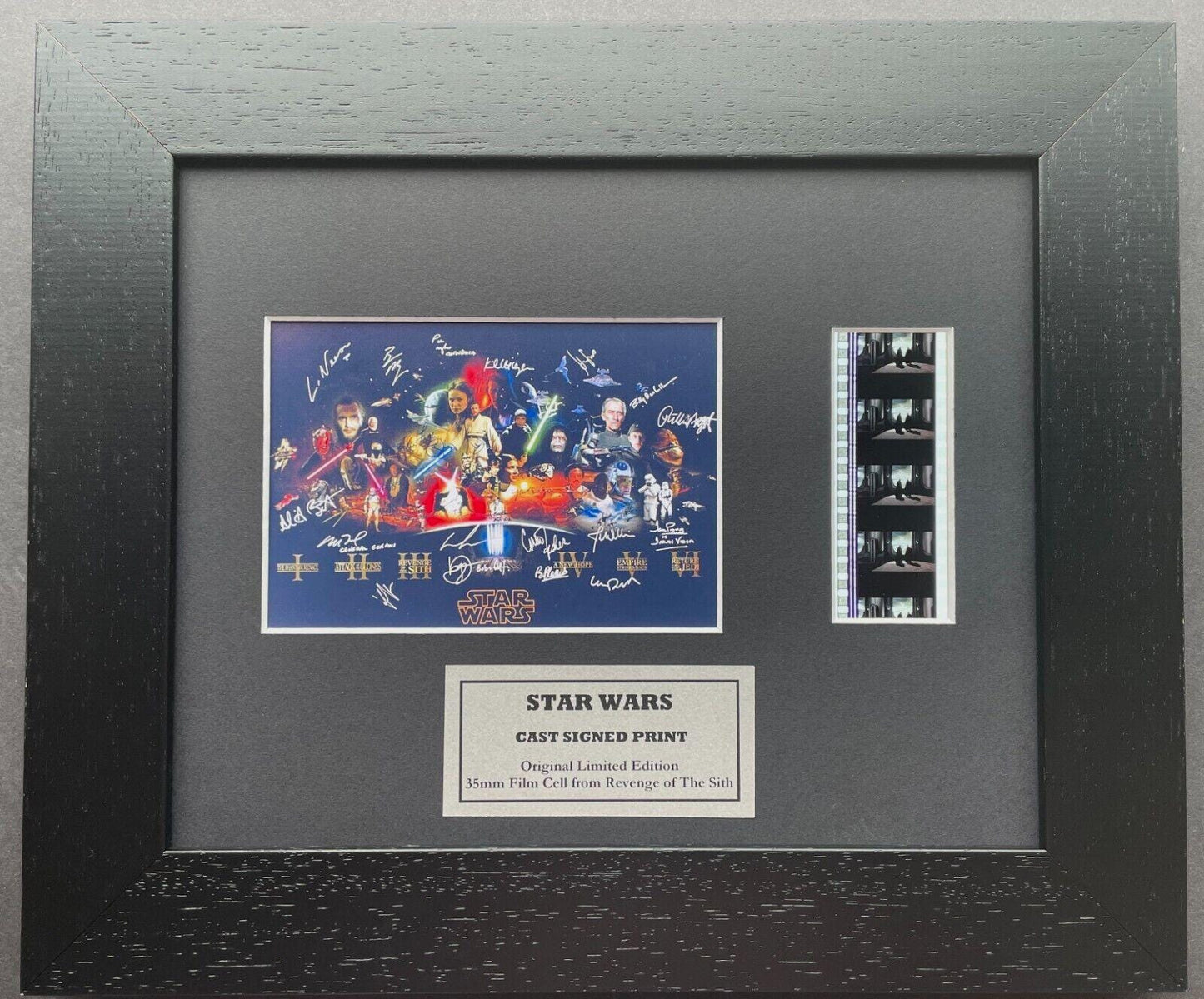 Handmade display inc original 35mm film cells for a STAR WARS Ep III fan vSR