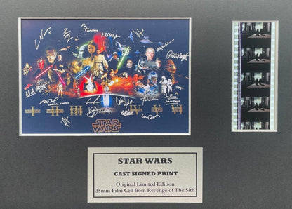 Handmade display inc original 35mm film cells for a STAR WARS Ep III fan vSR