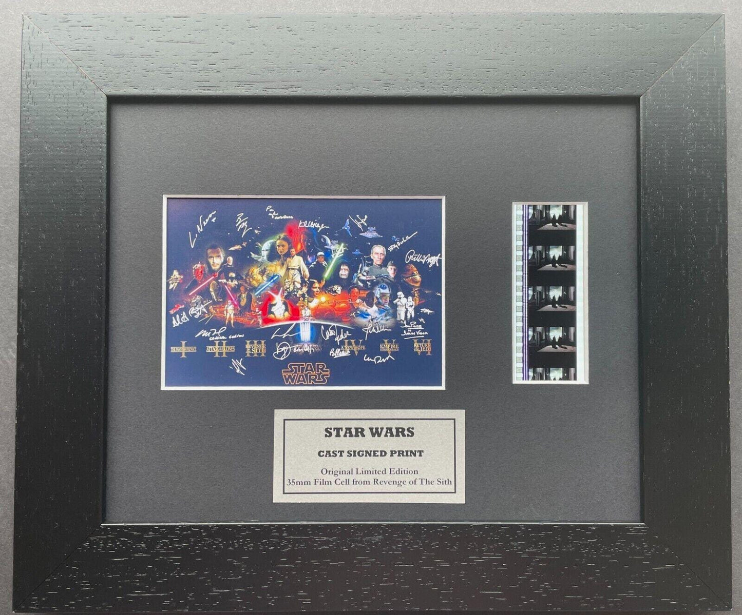 Handmade display inc original 35mm film cells for a STAR WARS Ep III fan vSR