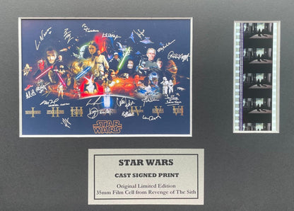 Handmade display inc original 35mm film cells for a STAR WARS Ep III fan vSR