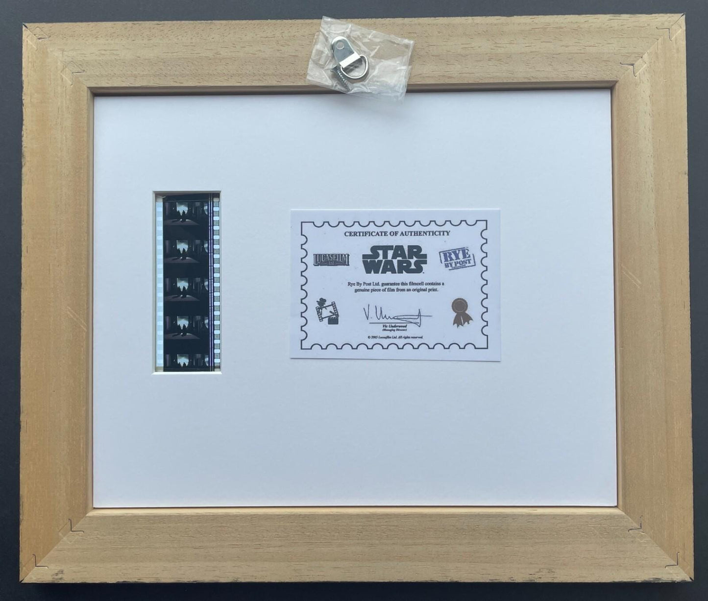 Handmade display inc original 35mm film cells for a STAR WARS Ep III fan vSR